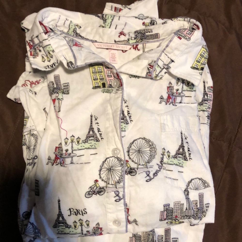 Flannel pajamas & matching sleep mask